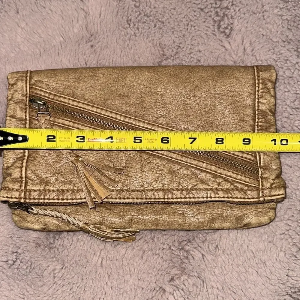 Tan Zippered Clutch by Converse